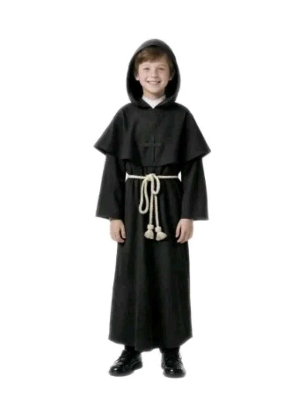 Medieval Monk Costume 4 Piece Set Kids Medium Renaissance
